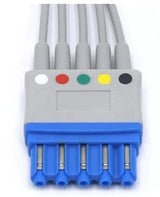 Aftermarket Compatible Philips M1971A ECG 5 Leadwires IEC European Standard Pinch/Grabber| PN:  U90P10 | Mfg: Unikmed