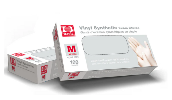 Vinyl Synthetic Exam Gloves - Clear | TouchFlex