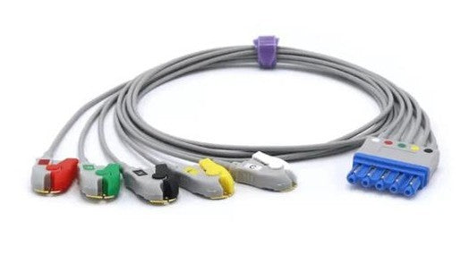 Aftermarket Compatible Philips M1971A ECG 5 Leadwires IEC European Standard Pinch/Grabber| PN:  U90P10 | Mfg: Unikmed