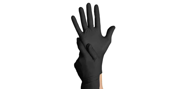 Nitrile Exam Gloves Black/Blue Box of 100 | TOUCHFLEX