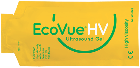EcoVue®HV Ultrasound Gel Single-Use 32g FlexPac® Non-Sterile (100 ea/bx) | Part No. 383 | ECOVUE