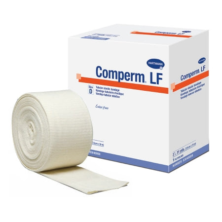 Comperm Tubular Bandage, Size D, 33' Length, 3" Width, Latex Free | Part No. 83040000 | HARTMANN