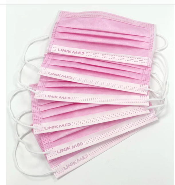 Medical Mask, Earloop, Blue/Pink, Level 2 to ASTM F2100, Made in Canada | Part No. FM02B/ FM02P | UNIKMED
